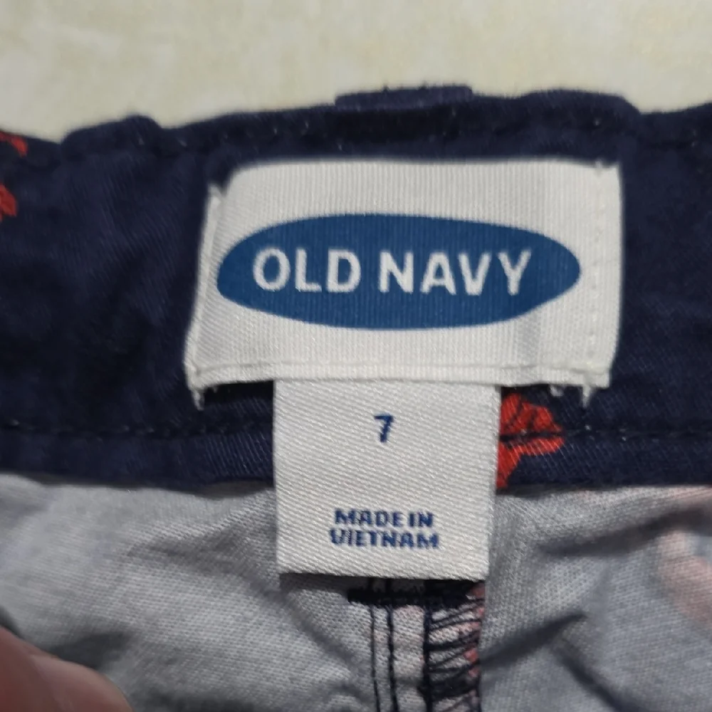 Old Navy Blue and‎ Red Lobster Print Shorts
